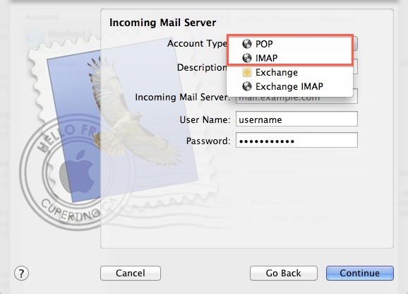 configure email in mac mail