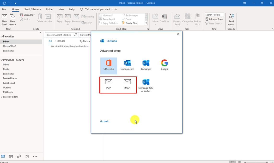 configure email account in office 365