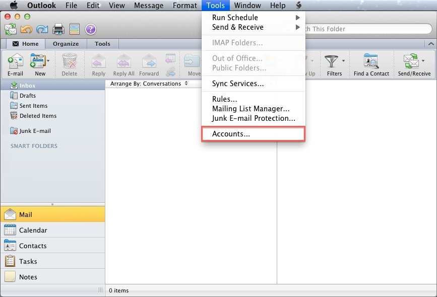 configure email in outlook 2011